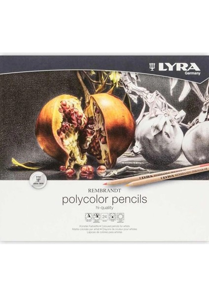Rembrandt Polycolor Kuru Boya Kalemi Seti 24 Renk Metal Kutu