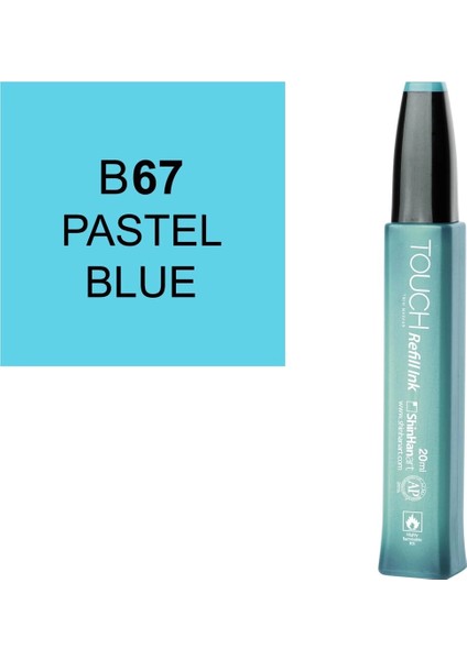Touch Twin Marker Refill Alcohol Ink Alkol Bazlı Mürekkep 20 Ml. B67 Pastel Blue
