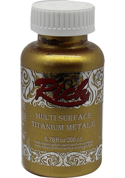Multi Surface Titanium Metalik Boya 200 Cc. 2524 Antik Altın