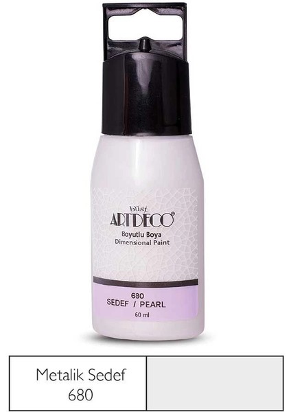 Metalik Boyutlu Boya 60 Ml. 680 Sedef