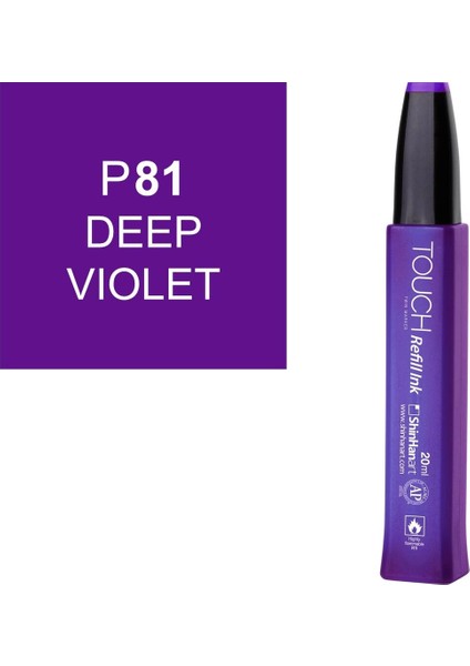 Touch Twin Marker Refill Alcohol Ink Alkol Bazlı Mürekkep 20 Ml. P81 Deep Vıolet