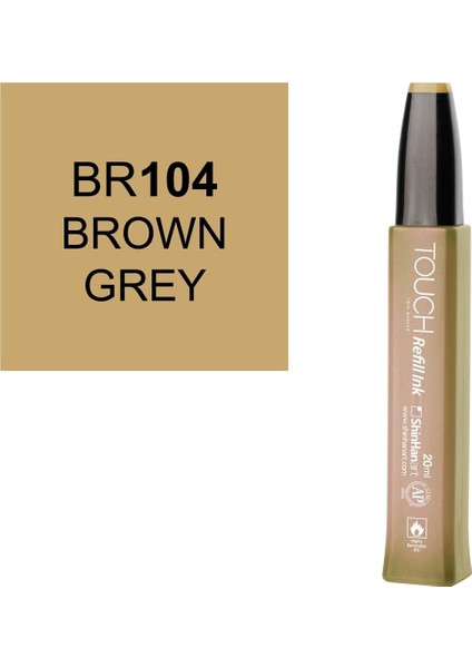 Touch Twin Marker Refill Alcohol Ink Alkol Bazlı Mürekkep 20 Ml. BR104 Brown Grey