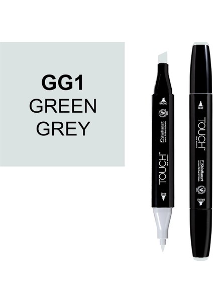 Touch Twin Marker Çizim Kalemi Gg1 Green Grey