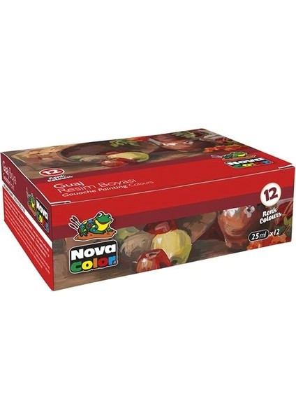 Guaj Boya Seti 12 Renk x 25 Ml. Şişe