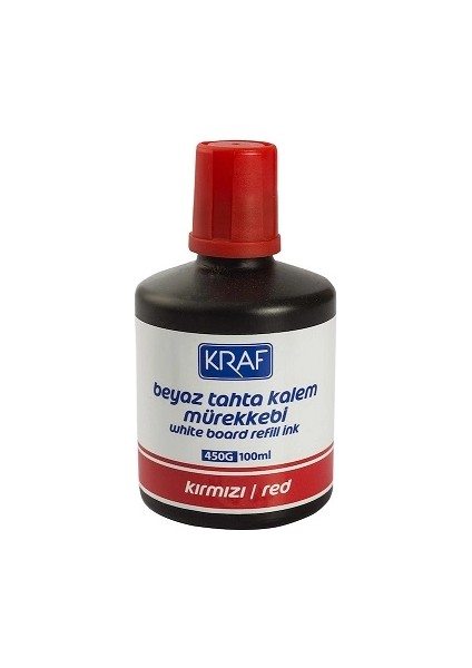 Beyaz Tahta Kalemi Mürekkebi 100 Ml. Kırmızı