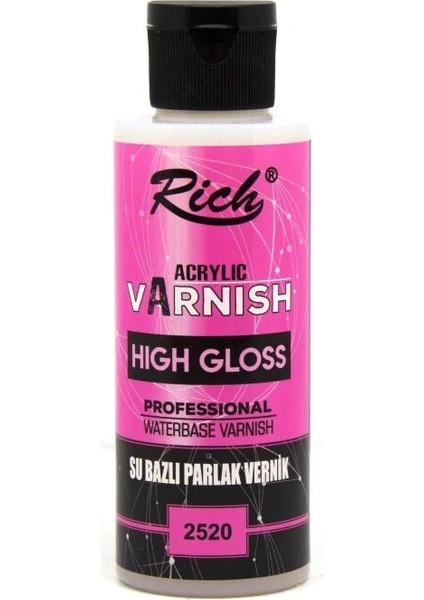 Su Bazlı Vernik Parlak (High Gloss Acrylic Varnish) 120 Cc.