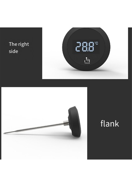 Kahve Süt Sürahisi Için Paslanmaz Çelik Problu Dijital Dokunmatik Ekranlı Termometre IP65 Su Geçirmez Termometre (Yurt Dışından) fiyatları