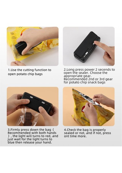 Mini Poşet Kapatma Makinesi, USB Şarjlı Patates Cipsi Poşetleri Isı Kapatma Makinesi, Kapatma Makinesi, Atıştırmalık Plastik Poşetleri Isı Kapatma ve Kesme Makinesi Siyah (Yurt Dışından) fırsatları