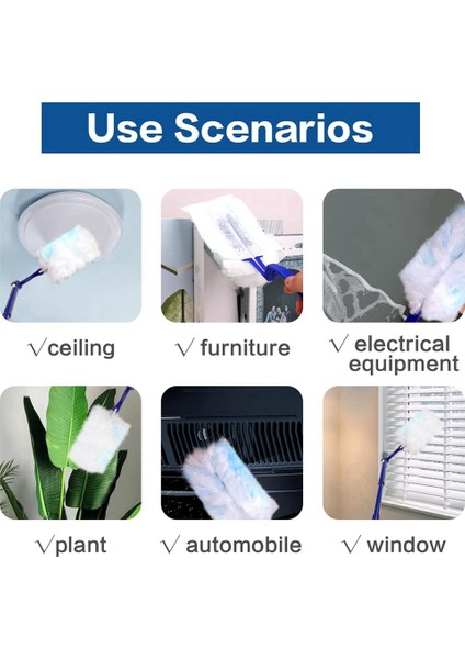 Yedek Başlıklar Tek Kullanımlık Toz Alma Makinesi Yedekleri Ev Ofis Panjurları Araba Yüzey Toz Alma Makinesi Temizliği Için Toplu Yedek Başlık (Yurt Dışından)