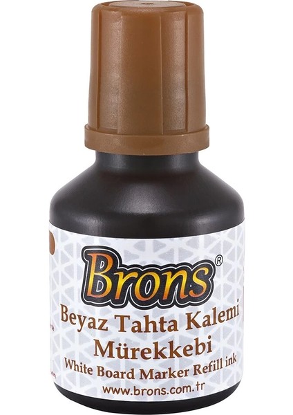 Beyaz Tahta Kalemi Mürekkebi 30 Cc. Kahverengi