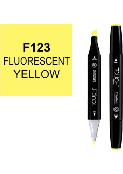 Touch Twin Marker Çizim Kalemi 123 Fluorescent Yellow