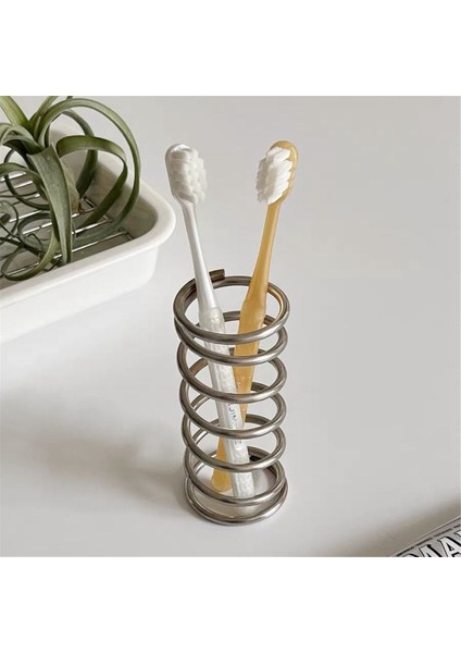 Paslanmaz Çelik Metal Diş Fırçası Tutucu Rafı Banyo Diş Eşyaları Diş Macunu Makyaj Fırçası Saklama Dekorasyon Rafı-B (Yurt Dışından) fiyatları