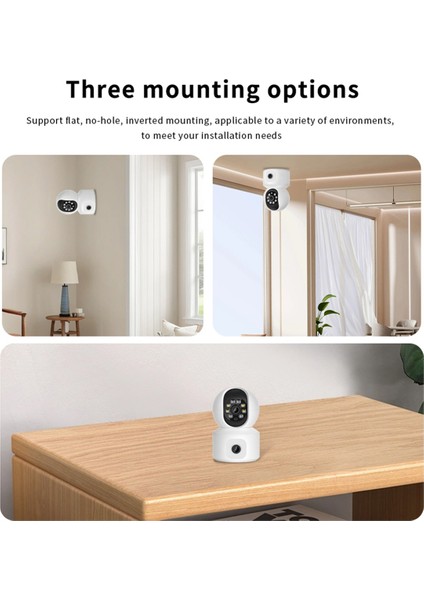 8mp Wifi Ip Kamera Çift Lensli Bebek Monitörü Renkli Gece Görüşü Insan Otomatik Takip Video Akıllı Ev (Yurt Dışından) modelleri