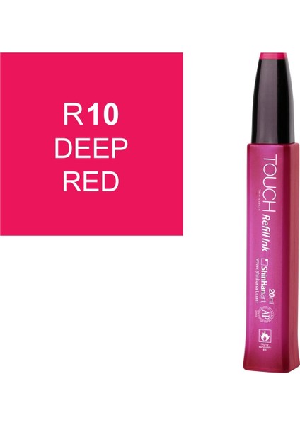 Touch Twin Marker Refill Alcohol Ink Alkol Bazlı Mürekkep 20 Ml. R10 Deep Red