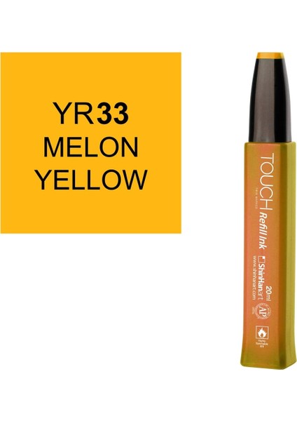 Touch Twin Marker Refill Alcohol Ink Alkol Bazlı Mürekkep 20 Ml. YR33 Melon Yellow