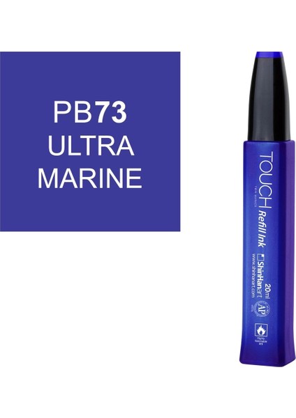 Touch Twin Marker Refill Alcohol Ink Alkol Bazlı Mürekkep 20 Ml. PB73 Ultramarıne