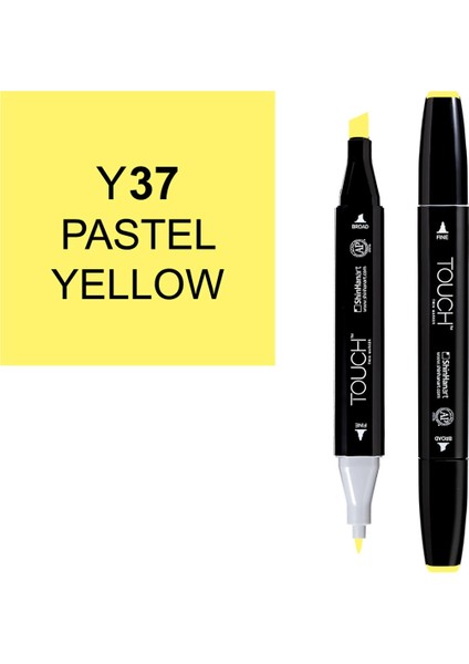 Touch Twin Marker Çizim Kalemi Y37 Pastel Yellow
