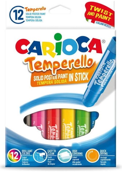 Temperello Stick Poster Boyama Kalemi 12 Renk