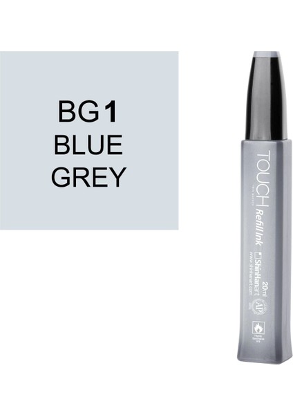 Touch Twin Marker Refill Alcohol Ink Alkol Bazlı Mürekkep 20 Ml. Bg1 Blue Grey 1