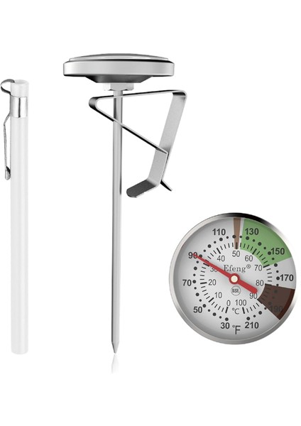 Anında Okunan Cep Süt Köpürtme Termometresi 1 Inç Kadran 5 Inç Prob Klipsli, Kahve Içecekleri, Çikolatalı Süt Için (Yurt Dışından) indirimleri