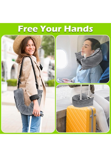 Seyahat Boyun Yastığı Giysilerle Doldurulabilen, Seyahat Için Doldurulabilen Boyun Yastığı, Ekstra Depolama Alanı Olan Gri Doldurulabilir Boyun Yastığı (Yurt Dışından) fiyatları