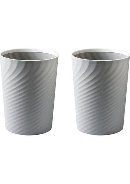 Plastik Küçük Çöp Kovası, Çöp Kovası, Banyo, Mutfak, Ofis, Yurtlar Için Çöp Konteyneri Sepeti (Gri) (Yurt Dışından)