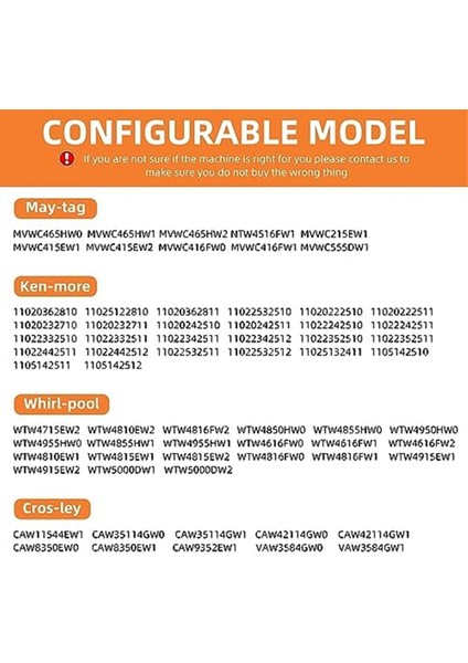 W11210459 W10869799 Whirlpool May-Tag Ken-More Ama-Na Için Çamaşır Makinesi Su Giriş Vanası (2 Adet) (Yurt Dışından) modelleri