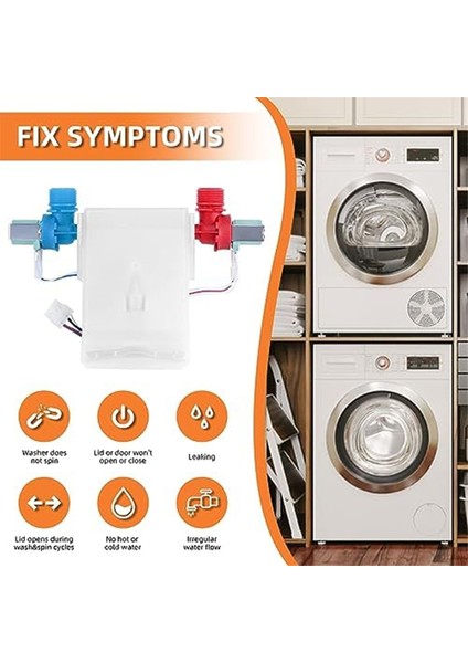 W11210459 W10869799 Whirlpool May-Tag Ken-More Ama-Na Için Çamaşır Makinesi Su Giriş Vanası (2 Adet) (Yurt Dışından) indirimleri