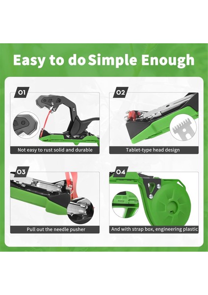 Bitki Bağlama Makinesi, Bitki Asma Bağlama Bandı Makinesi, Domates, Sebze Bahçesi Için 10000 Adet Zımba ve 10 Rulo Bant (Yurt Dışından) fırsatları