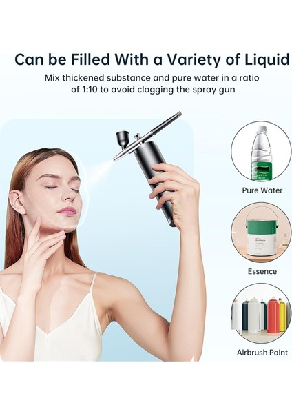 Airbrush Seti Taşınabilir Airbrush Kompresörlü El Airbrush Seti Dövme/manikür Gibi Karmaşık Görevler Için Ideal (Yurt Dışından) indirimleri