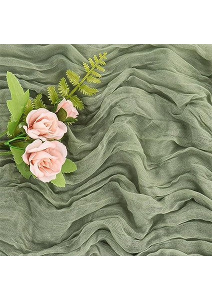 Adet Tül Masa Örtüsü Avrupa Dekoratif Fırfırlı Masa Koşucuları Düğün Partisi Masa Süslemeleri Için (Açık Yeşil) (Yurt Dışından) indirimleri