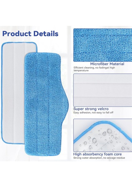Schenley Buharlı Paspas Temizleyici ve Dupray Neat Buharlı Temizleyici Için Mikrofiber Buharlı Paspas Pedleri - Yıkanabilir ve Tekrar Kullanılabilir 6'lı Paket (Yurt Dışından) indirimleri