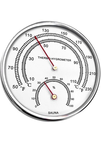 Sauna Aksesuarları Sauna Termometresi Fahrenheit 2'si 1 Arada Metal Sauna Termometresi ve Asma Delikli Higrometre (Yurt Dışından) fırsatları
