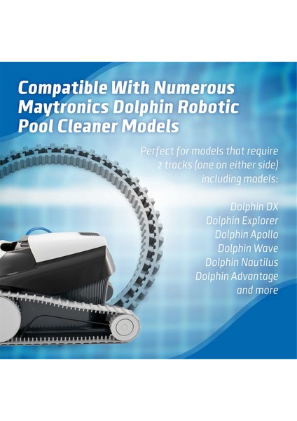 Dolphin Maytronics M200/M400 Robotik Havuz Temizleyici Tırmanma Halkası 6101611-R4 Zamanlama Rayı Parçası 9985006-R2'YI Değiştirin (Yurt Dışından) modelleri