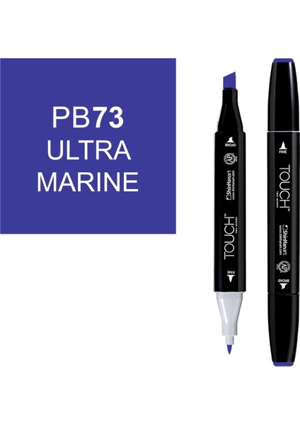 Touch Twin Marker Çizim Kalemi PB73 Ultramarine