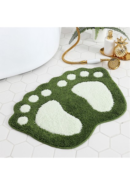 Sevimli Banyo Paspası Halı Kaymaz Su Emici Yeşil Büyük Ayaklar Hızlı Kuruyan Yumuşak Mikrofiber Halı Banyo Oturma Odası Için (Yurt Dışından) fırsatları