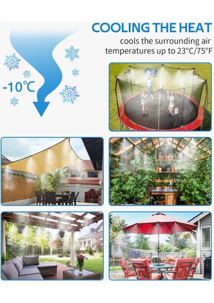 Açık Hava Soğutma Sistemleri Için 20'li Pirinç Sisleme Nozulu ve 5'li Sisleme Nozulu T Parçaları, 1/4 Inç Sisleme Nozulu (Yurt Dışından) fırsatları