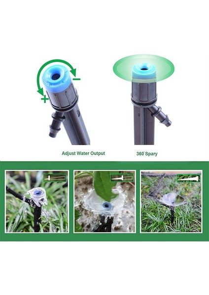 Bahçe Sulama Yağmurlama Sistemleri 360 Derece Bahçe Sulama Sistemi 4/7mm 1/4 Inç Hortum Için, B (Yurt Dışından) fırsatları
