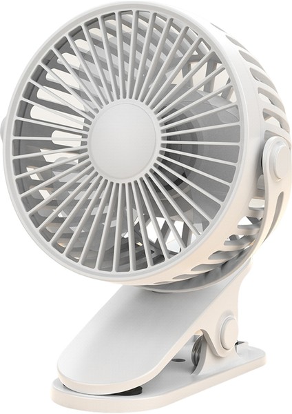 Yatak Odası Ofisi Için Klipsli Fan USB Şarjlı Açık Hava Taşınabilir Öğrenci Yurdu Dönen Sessiz 3 Hızlı Ayarlanabilir Fan (Yurt Dışından)