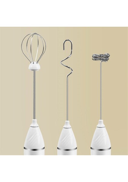 Kahve Için Elde Taşınabilir Süt Köpürtücü, 3 Başlıklı, 3 Hızlı, Elektrikli Çırpıcılı ve Latte Için Kahve Köpürtücülü Şarj Edilebilir Içecek Mikseri (Yurt Dışından) fiyatları