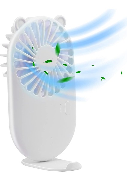 Elde Taşınabilir Mini USB Fan, Tutucu ile Şarj Edilebilir Taşınabilir USB Cep Fanı, Çocuklar Için Uygun 3 Hız Ayarlanabilir Tasarım (Yurt Dışından)