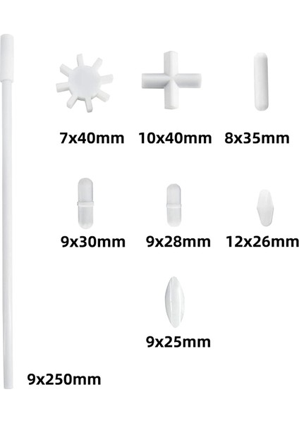 7 Şekilli Manyetik Karıştırıcı Karıştırma Çubukları Mikser Ptfe Karıştırma Çubuğu Manyetik Geri Alma Aleti ile (8'li Paket) (Yurt Dışından) fiyatları