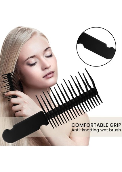 Doğal Kıvırcık Islak Kuru Kalın Ince Saçlar Için Çift Taraflı Düğüm Açma Taraklı Düğüm Önleyici Islak Fırça (Yurt Dışından) modelleri