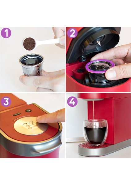 Keurig Espresso Makinesi Için Paslanmaz Çelik Doldurulabilir Kahve Kapsülü Tamper Yeniden Kullanılabilir Kahve Podu Kahve Aksesuarları (Yurt Dışından) indirimleri