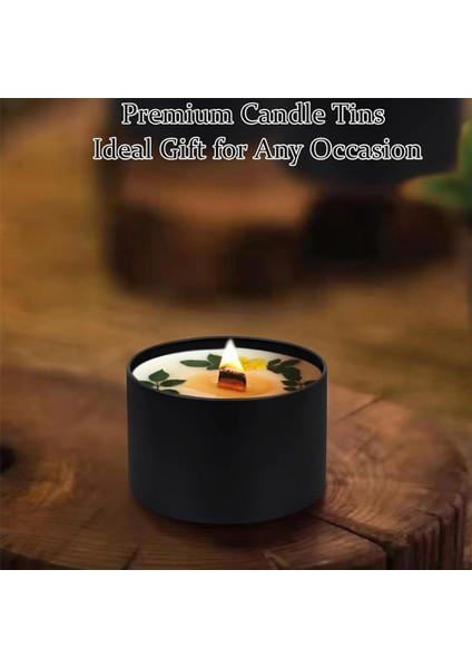 4 Oz Mum Kutuları 24 Adet, Kendin Yap Mum Yapımı Için Kapaklı Boş Mum Kutuları, Mum Yapımı Için Mum Kavanozları Siyah (Yurt Dışından) fiyatları