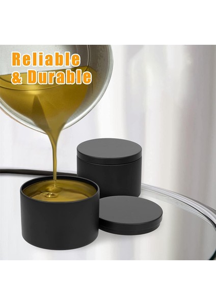 4 Oz Mum Kutuları 24 Adet, Kendin Yap Mum Yapımı Için Kapaklı Boş Mum Kutuları, Mum Yapımı Için Mum Kavanozları Siyah (Yurt Dışından) modelleri