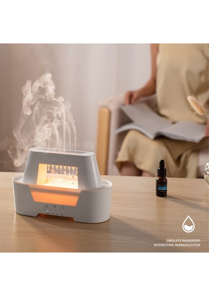 Yağmur Damlası Hava Nemlendirici Esansiyel Yağ Difüzörü LED Lamba Uzaktan Kumandalı Yağmur Bulutu Aromaterapi Difüzörü 300ML Ab Fişi (Yurt Dışından) fiyatları