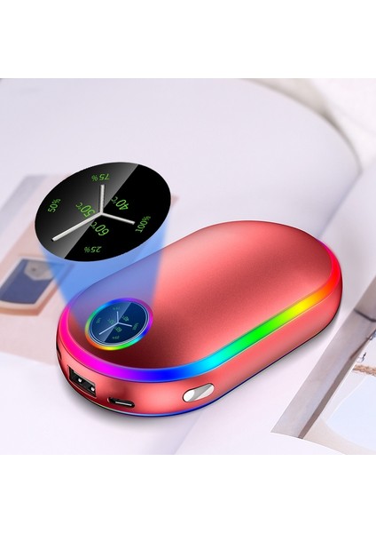 10000MAH USB Şarj Edilebilir Elektrikli El Isıtıcısı Kış Çift Taraflı Isıtma Mini Uzun Ömürlü Cep Powerbank 4'ü 1 Arada (Yurt Dışından) fırsatları