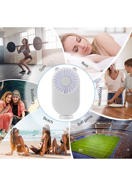 Elde Taşınabilir Mini USB Fan, Tutucu ile Şarj Edilebilir Taşınabilir USB Cep Fanı, Çocuklar Için Uygun 3 Hız Ayarlanabilir Tasarım (Yurt Dışından) indirimleri