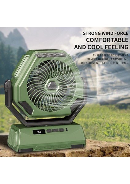 Açık Hava Kamp Vantilatörü 6000MAH Şarj Edilebilir Tavan Salınımlı Vantilatör Taşınabilir Klima Hava Soğutucu Aydınlatmalı-B (Yurt Dışından) indirimleri